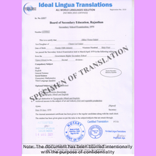 Load image into Gallery viewer, Certified-translation-of-School-certificate