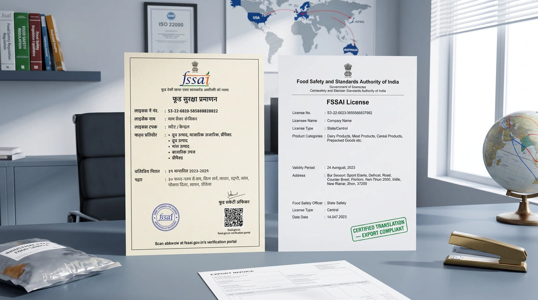 FSSAI License Translation Rejected by Foreign Buyer? Why Your Food Export License Is Useless (And the 2026 Fix)