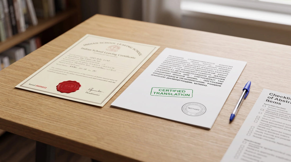 School Leaving Certificate Translation for Russian University Admission: Why It Must Be Translated Into Russian & Notarized — Not Just English (2026 Guide)